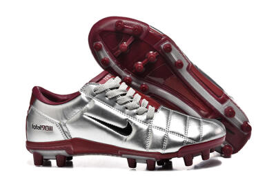 Nike Total 90 III FG Firm Ground Soccer Cleats - Silver/Black/Red