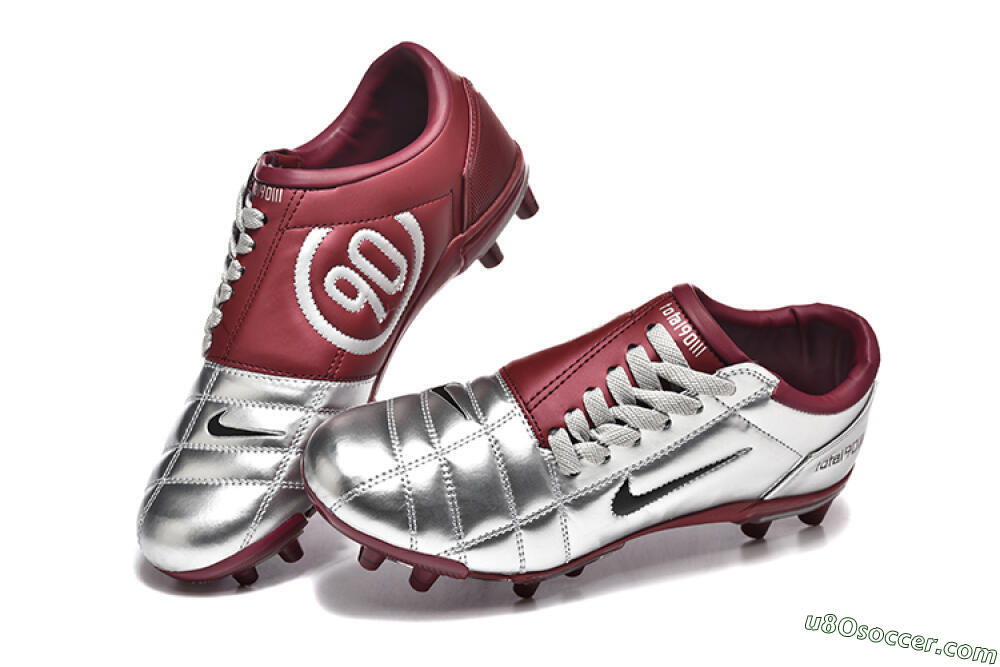 Nike Total 90 III FG Firm Ground Soccer Cleats - Silver/Black/Red 6