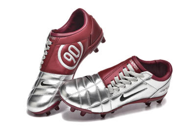 Nike Total 90 III FG Firm Ground Soccer Cleats - Silver/Black/Red