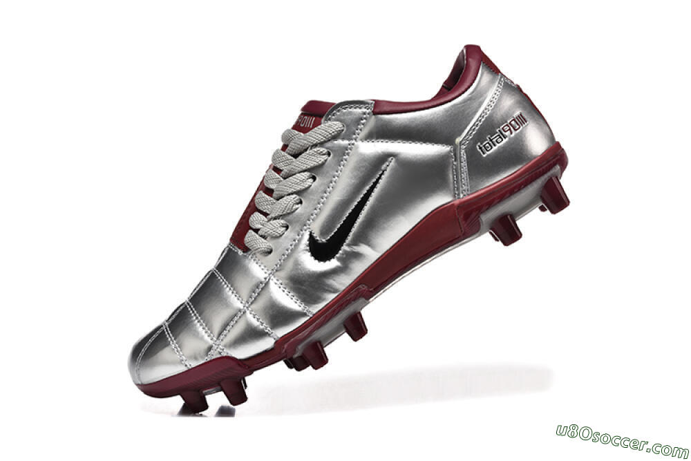 Nike Total 90 III FG Firm Ground Soccer Cleats - Silver/Black/Red 8