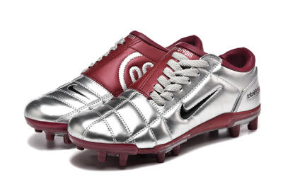 Nike Total 90 III FG Firm Ground Soccer Cleats - Silver/Black/Red