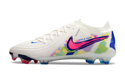 Nike Phantom GX 2 Elite FG Firm Ground Soccer Cleats - White/Pink/Blue