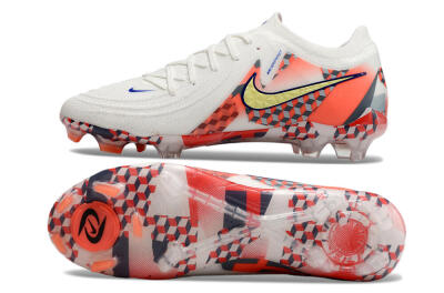 Nike Phantom GX 2 Elite FG Firm Ground Soccer Cleats - White/Red/Yellow