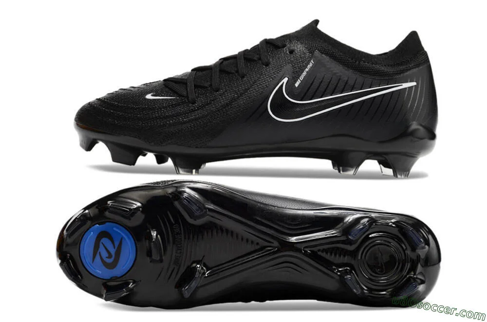 Nike Phantom GX 2 Elite FG Soccer Cleats - Black/White/Blue