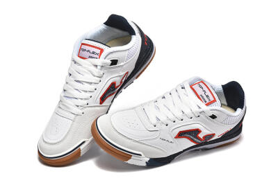 Joma Top Flex IC Indoor & Futsal Soccer Shoes - White/Black/Red