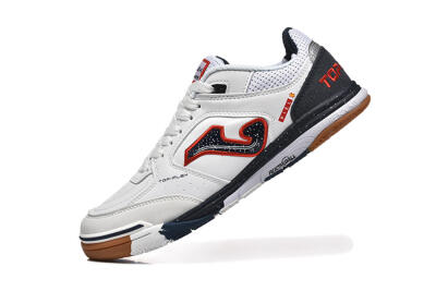 Joma Top Flex IC Indoor & Futsal Soccer Shoes - White/Black/Red