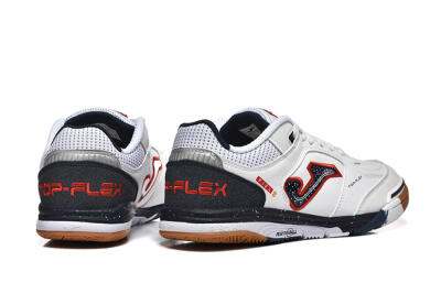 Joma Top Flex IC Indoor & Futsal Soccer Shoes - White/Black/Red
