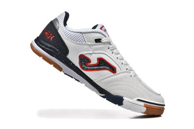Joma Top Flex IC Indoor & Futsal Soccer Shoes - White/Black/Red