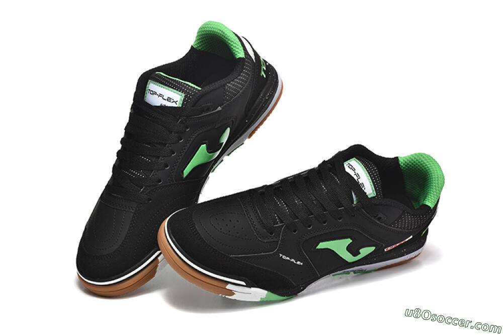 Joma Top Flex IC Indoor & Futsal Soccer Shoes - Black/Green/Red 6