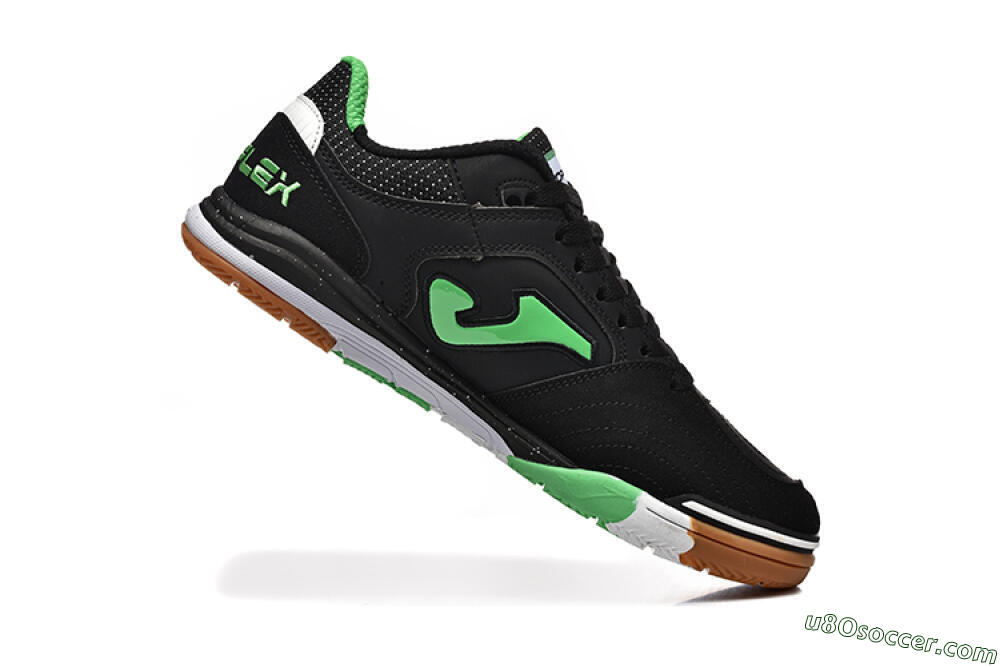 Joma Top Flex IC Indoor & Futsal Soccer Shoes - Black/Green/Red 7