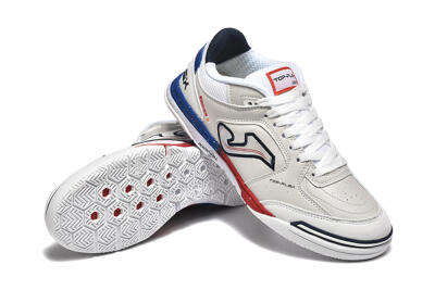 Joma Top Flex IC Indoor & Futsal Soccer Shoes - Grey/Silver/Red