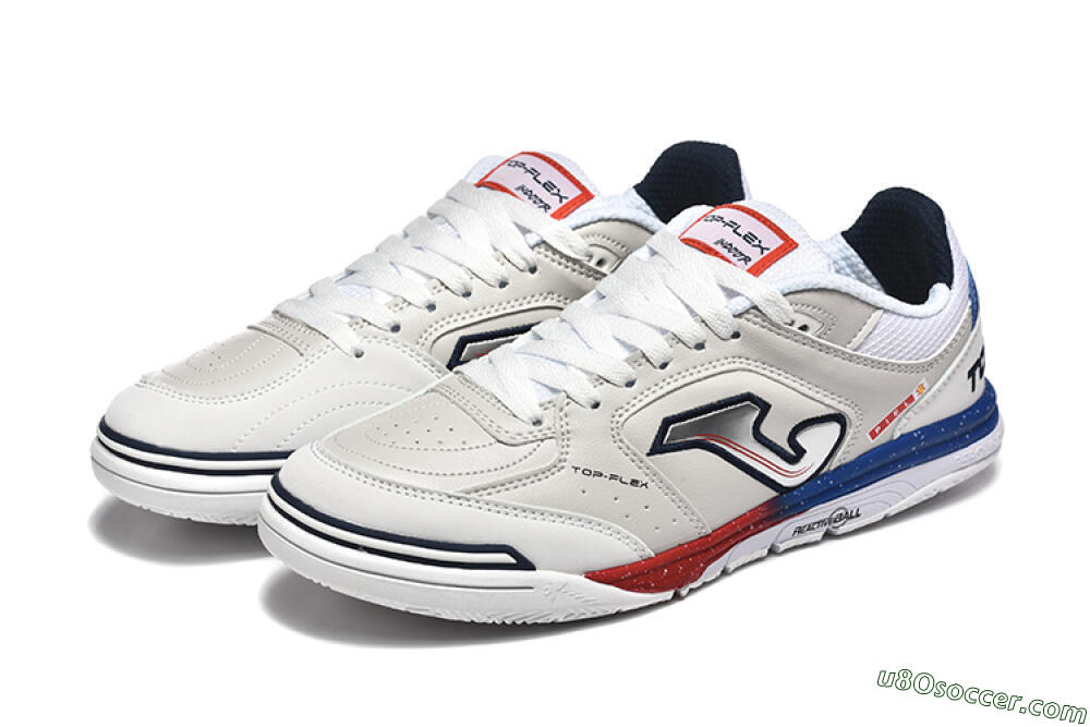 Joma Top Flex IC Indoor & Futsal Soccer Shoes - Grey/Silver/Red 5