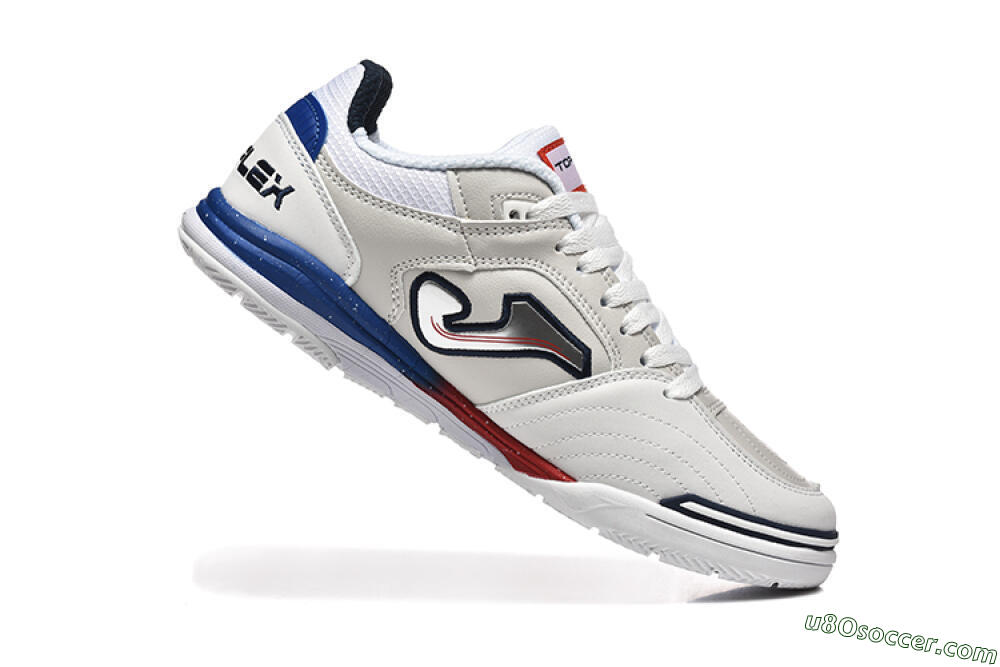 Joma Top Flex IC Indoor & Futsal Soccer Shoes - Grey/Silver/Red 7