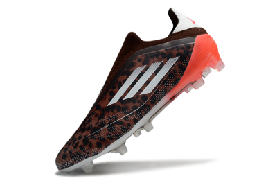 Adidas F50 Elite Laceless FG Firm Ground Soccer Cleats - Leopard/White/Red