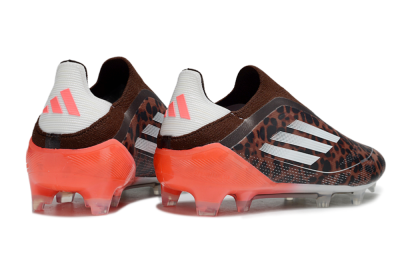 Adidas F50 Elite Laceless FG Firm Ground Soccer Cleats - Leopard/White/Red