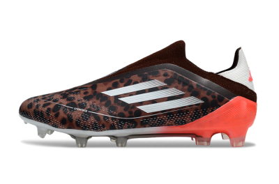 Adidas F50 Elite Laceless FG Firm Ground Soccer Cleats - Leopard/White/Red