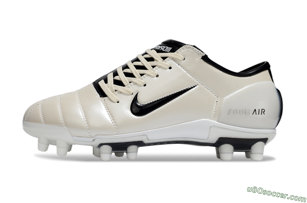 Nike Air Zoom Total 90 III FG Firm Ground Soccer Cleats - Beige/Black/White 2