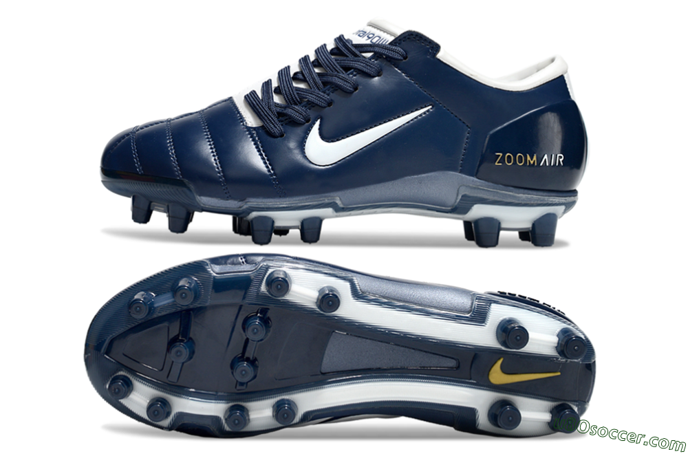 Nike Air Zoom Total 90 III FG Firm Ground Soccer Cleats - Blue/White/Gold 0