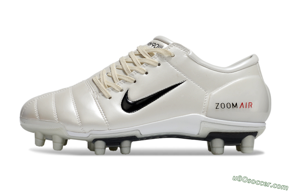 Nike Air Zoom Total 90 III FG Firm Ground Soccer Cleats - White/Black/Red 2