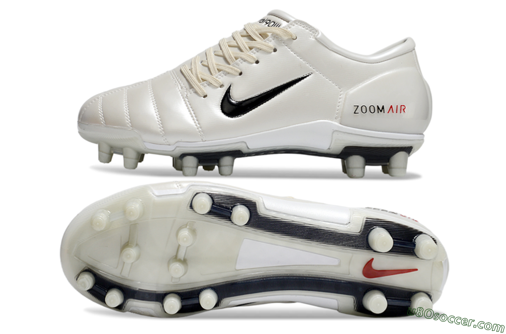 Nike Air Zoom Total 90 III FG Firm Ground Soccer Cleats - White/Black/Red 0