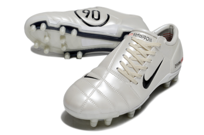 Nike Air Zoom Total 90 III FG Firm Ground Soccer Cleats - White/Black/Red