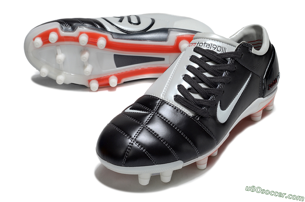 Nike Air Zoom Total 90 III FG Firm Ground Soccer Cleats - Black/White/Red 3