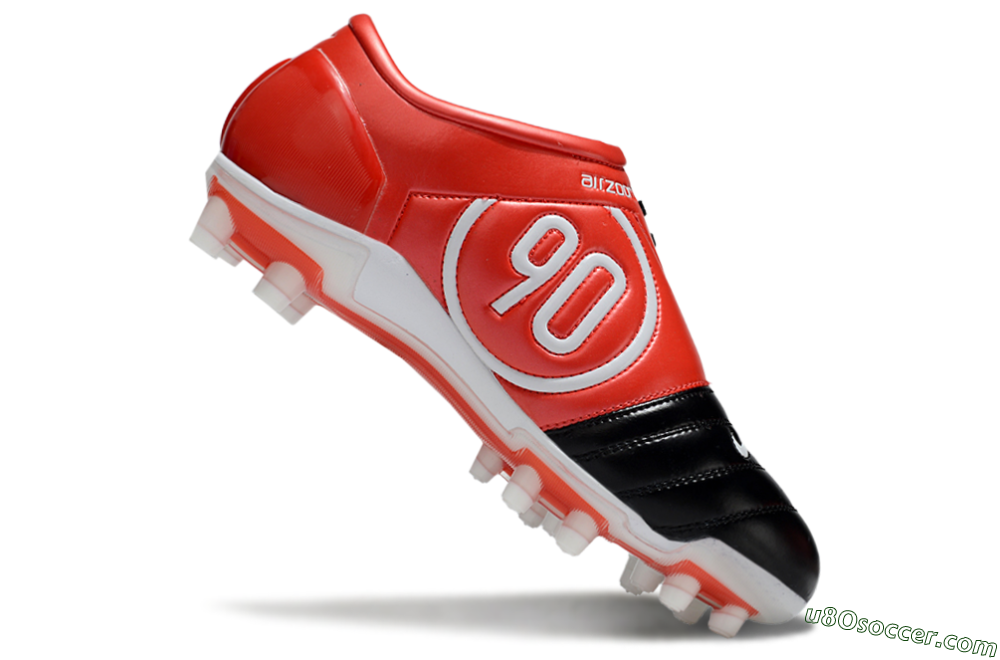 Nike Air Zoom Total 90 III FG Firm Ground Soccer Cleats - Black/White/Red 4
