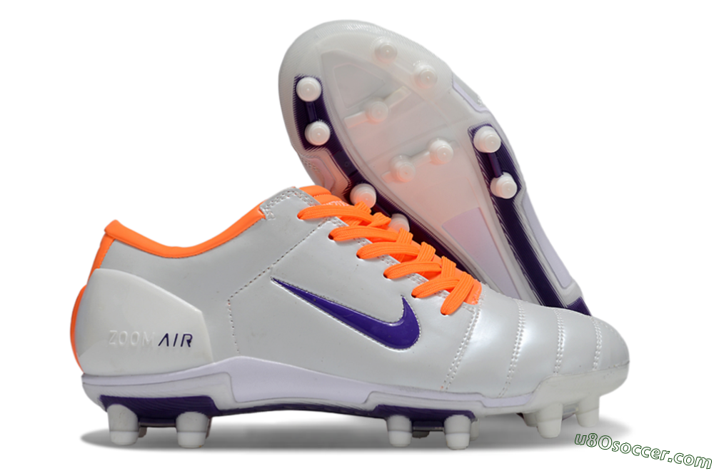 Nike Air Zoom Total 90 III FG Firm Ground Soccer Cleats - White/Purple/Red 1