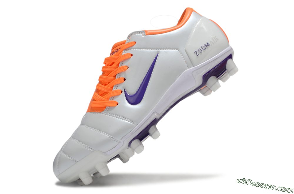 Nike Air Zoom Total 90 III FG Firm Ground Soccer Cleats - White/Purple/Red 5