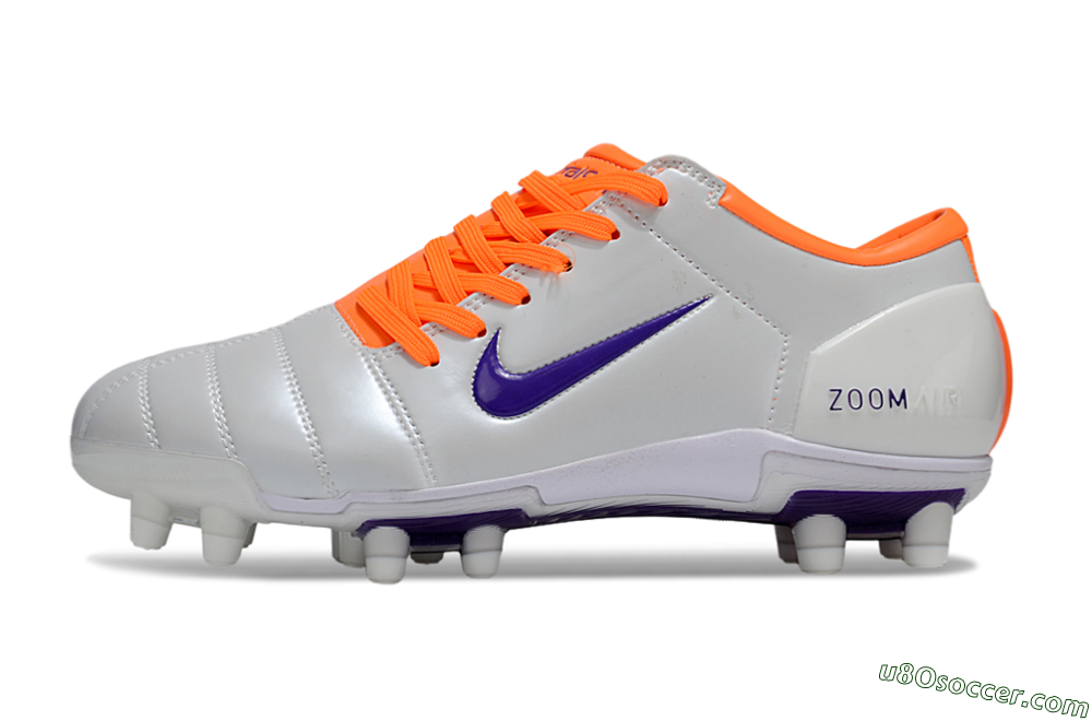 Nike Air Zoom Total 90 III FG Firm Ground Soccer Cleats - White/Purple/Red 2