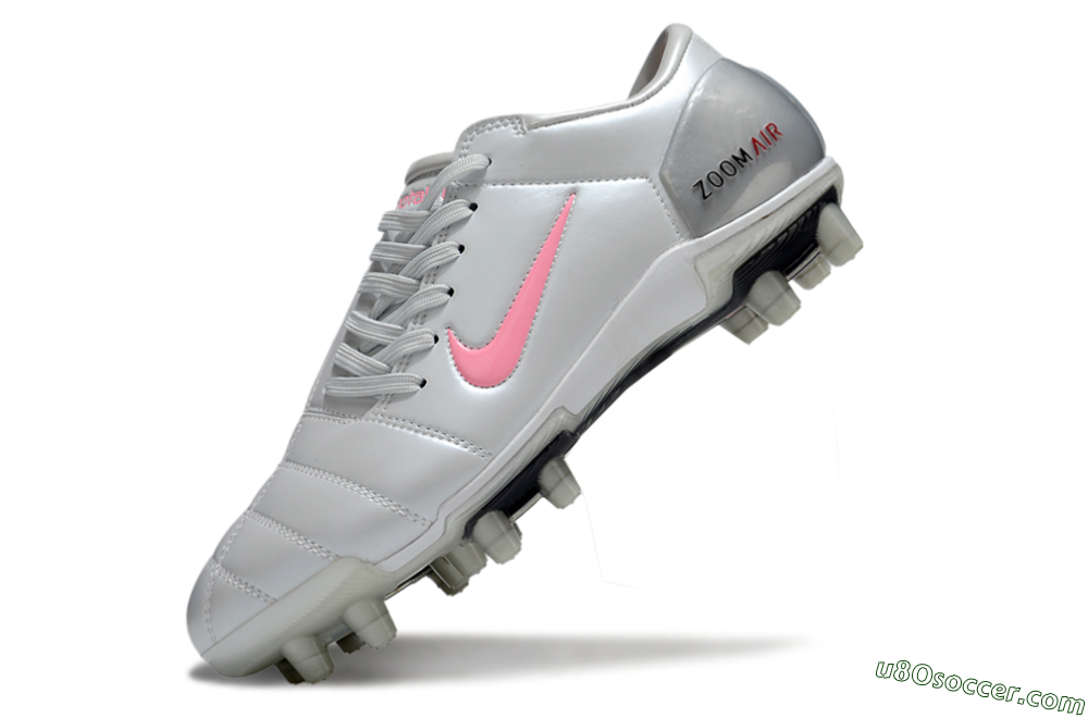 Nike Air Zoom Total 90 III FG Firm Ground Soccer Cleats - Silver/Pink/Red 5