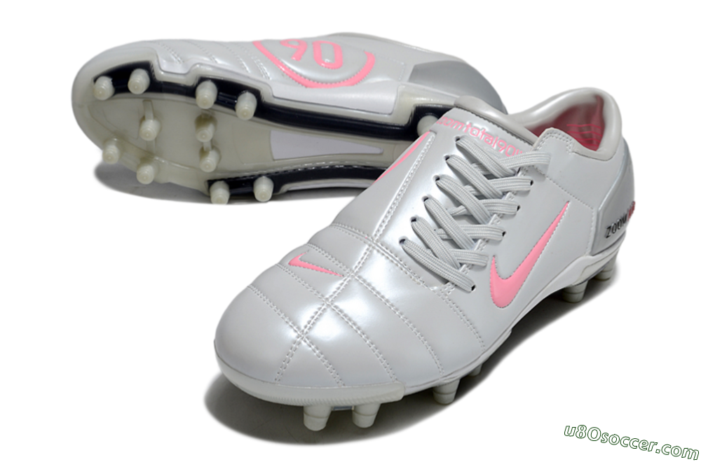 Nike Air Zoom Total 90 III FG Firm Ground Soccer Cleats - Silver/Pink/Red 3