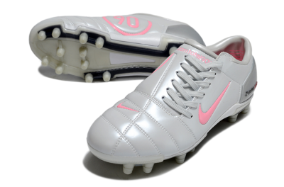 Nike Air Zoom Total 90 III FG Firm Ground Soccer Cleats - Silver/Pink/Red