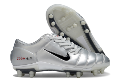 Nike Air Zoom Total 90 III FG Firm Ground Soccer Cleats - Silver/Black/Red