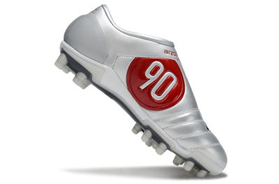 Nike Air Zoom Total 90 III FG Firm Ground Soccer Cleats - Silver/Black/Red