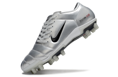 Nike Air Zoom Total 90 III FG Firm Ground Soccer Cleats - Silver/Black/Red