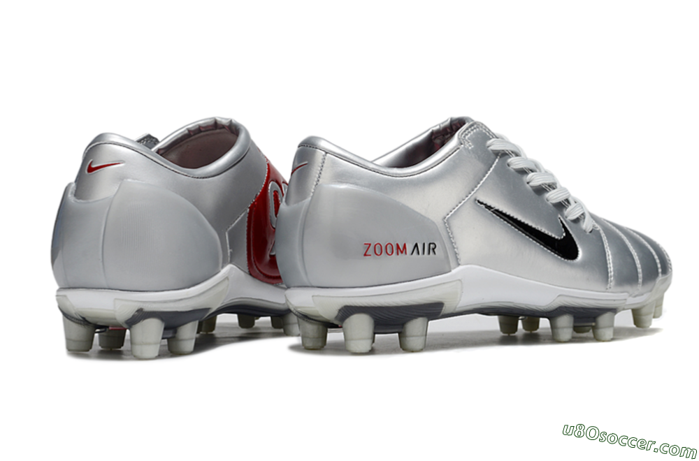 Nike Air Zoom Total 90 III FG Firm Ground Soccer Cleats - Silver/Black/Red 6