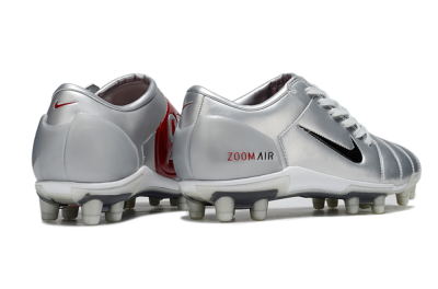 Nike Air Zoom Total 90 III FG Firm Ground Soccer Cleats - Silver/Black/Red