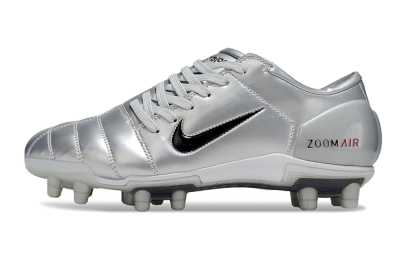 Nike Air Zoom Total 90 III FG Firm Ground Soccer Cleats - Silver/Black/Red