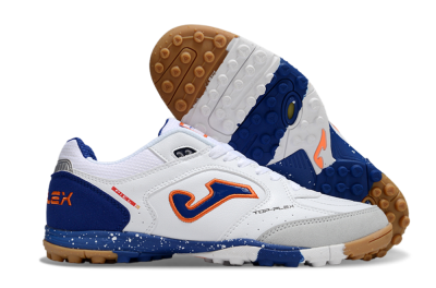 Joma Top Flex TF Artificial Turf Soccer Shoes - White/Red/Blue