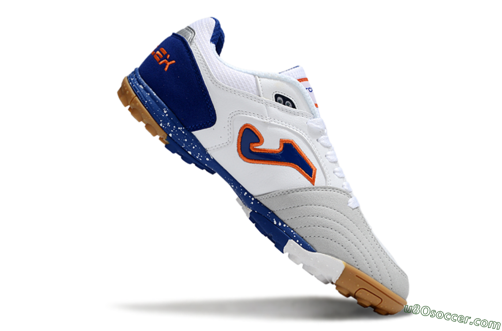 Joma Top Flex TF Artificial Turf Soccer Shoes - White/Red/Blue 4