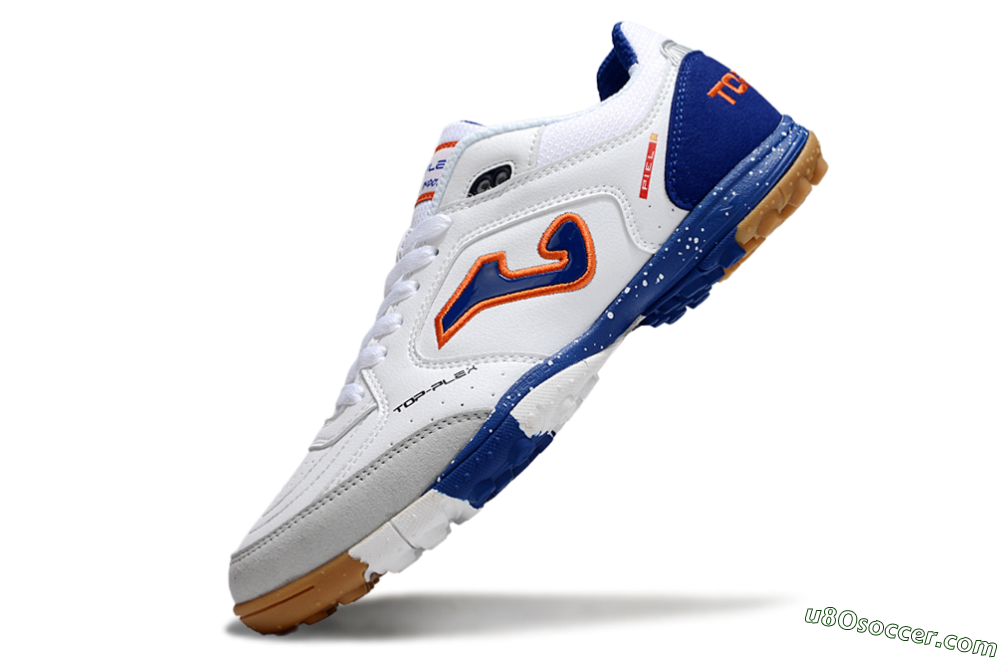 Joma Top Flex TF Artificial Turf Soccer Shoes - White/Red/Blue 5