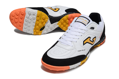 Joma Top Flex TF Artificial Turf Soccer Shoes - White/Yellow/Black