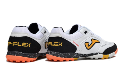 Joma Top Flex TF Artificial Turf Soccer Shoes - White/Yellow/Black