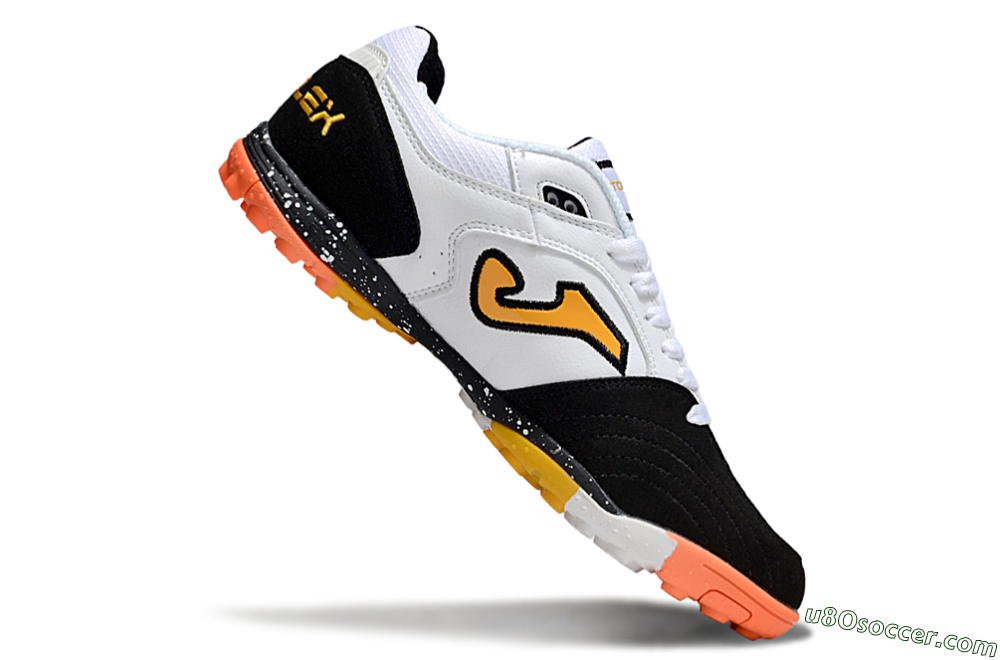 Joma Top Flex TF Artificial Turf Soccer Shoes - White/Yellow/Black 5