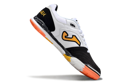 Joma Top Flex IC Indoor & Futsal Soccer Shoes - White/Black/Yellow