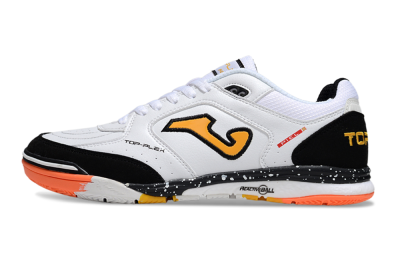 Joma Top Flex IC Indoor & Futsal Soccer Shoes - White/Black/Yellow
