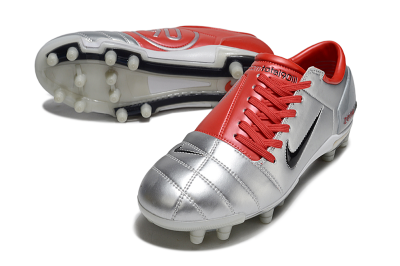 Nike Air Zoom Total 90 III FG Firm Ground Soccer Cleats - Silver/Black/Red