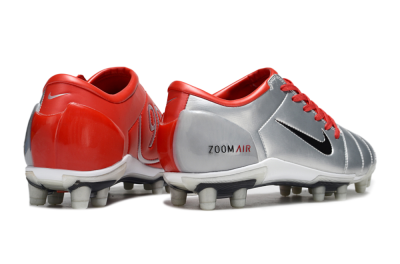 Nike Air Zoom Total 90 III FG Firm Ground Soccer Cleats - Silver/Black/Red