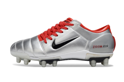 Nike Air Zoom Total 90 III FG Firm Ground Soccer Cleats - Silver/Black/Red